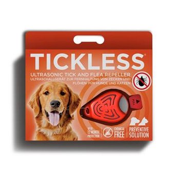 Ultrazvukový repelent TickLess Pet proti klíšťatům, oranžový Ultrazvukový repelent TickLess Pet proti klíšťatům, oranžový