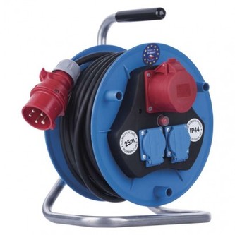 Gumový prodlužovací kabel na bubnu – 3 zásuvky, 25m, 1,5mm2 Gumový prodlužovací kabel na bubnu – 3 zásuvky, 25m, 1,5mm2