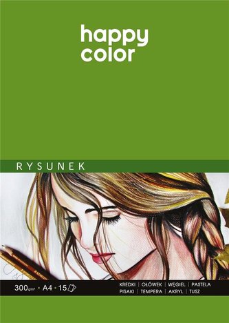 Blok do rysunku A4/15K HAPPY COLOR
