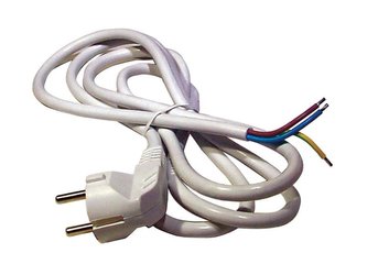 Flexo šňůra PVC 3× 1,0mm2, 3m, bílá