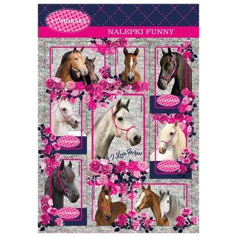 Nalepki Funny konie (25szt) DERFORM