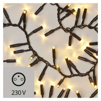 Profi LED spojovací řetěz černý – ježek, 3m, teplá bílá