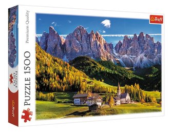 Puzzle 1500 Dolina Val di Funes, Włochy TREFL Puzzle 1500 Dolina Val di Funes, Włochy TREFL
