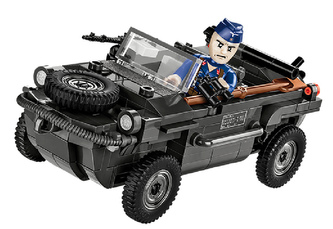 Stavebnice II WW VW typ 166 Schwimmwagen, 200 k, 1 f