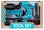 Zestaw narzędzi z wiertarką