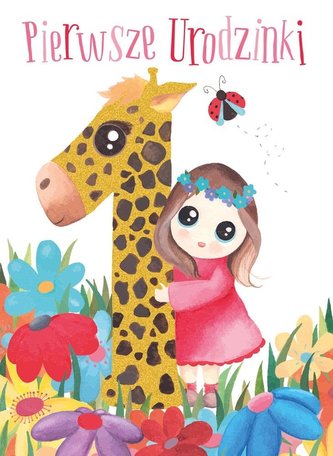 Karnet B6 Urodziny - Roczek dziewczynki