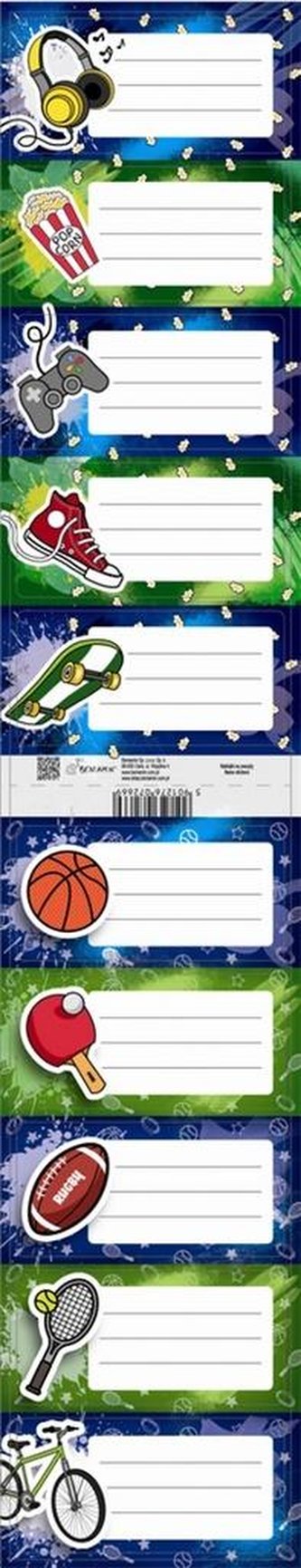 Naklejki na zeszyty No Name Sport