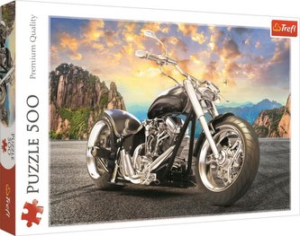 Puzzle: Černá motorka 500 dílků