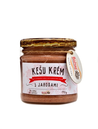 Božské oříšky - Kešu krém s jahodami 190 g