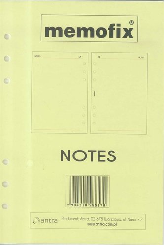 Wkład do organizera MEM/A5 Notes ANTRA
