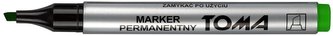 Marker permanentny okrągły zielony (10szt) TOMA