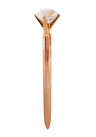 Zlaté kuličkové pero s diamantem