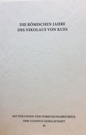 Mitteilungen und Forschungsbeiträge der Cusanus-Gesellschaft