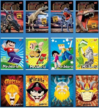 Zeszyt A5/16K linia podw.2-kolor MIX chłop(15szt)