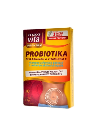 Vitar - MaxiVita probiotika+vláknina+vitamín C 30cps