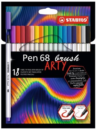 Fixy "Pen 68", 18 barev, 1 mm, STABILO
