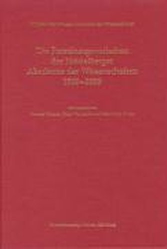Die Forschungsvorhaben der Heidelberger Akademie der Wissenschaften 1909-2009