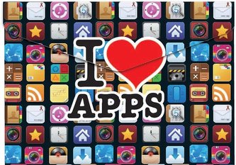 Koperta A5 na napę z nadrukiem Apps