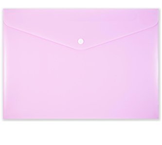 Koperta na zatrzask A4 PP-113 pastelowa różowa