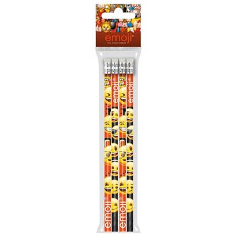 Ołówek z gumką 4szt Emoji 10 DERFORM