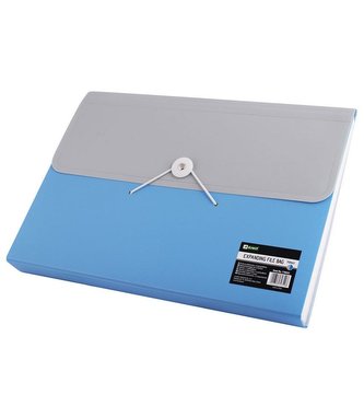 Teczka A4 12 przegródek szaro - niebieska D.RECT