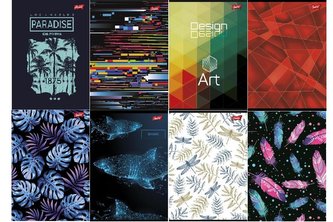 Brulion A5/96K kratka twarda oprawa MIX (5szt)