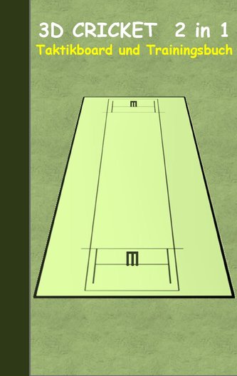 3D Cricket 2 in 1 Taktikboard und Trainingsbuch