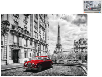 Puzzle 70x50cm Červené auto 1000dílků v krabičce