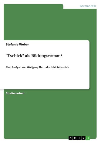 \"Tschick\" als Bildungsroman?