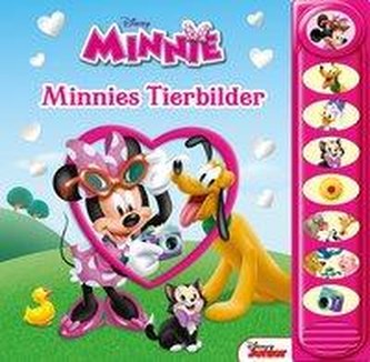 Disney Minnie - Minnies Tierbilder- 8-Button-Soundbuch ab 3 Jahren - interaktives Bilderbuch mit 8 witzigen Geräuschen zu Minnie
