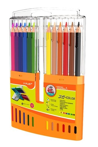 Kredki ołówkowe X-color pudełko 12 kol
