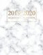 2019-2020 Academic Planner: Marble White Cover Daily Weekly Monthly Planner Calendars with Holidays for Academic Agenda Schedule