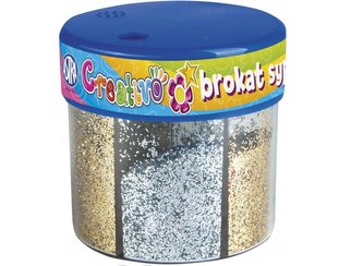 Brokat sypki srebrno-złoty 50g ASTRA