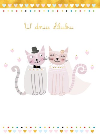 Karnet B6 Ślub - Koty