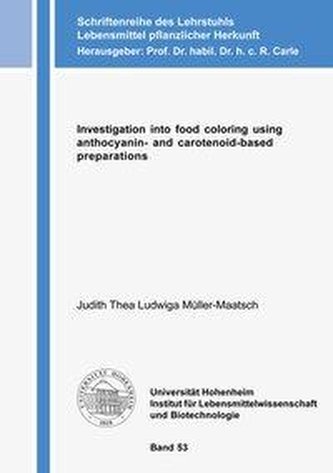 Investigation into food coloring using anthocyanin- and carotenoid-based preparations