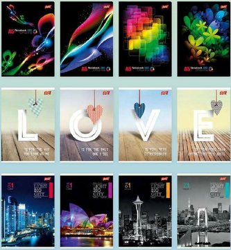 Zeszyt A5/96K kratka MIX dziewczęcy (10szt)