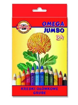 Kredki Omega Jumbo 24 kolory Kredki Omega Jumbo 24 kolory