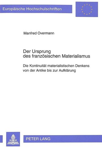 Der Ursprung des französischen Materialismus