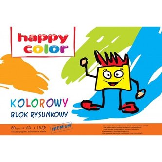Blok rysunkowy kolor A3/15K HAPPY COLOR