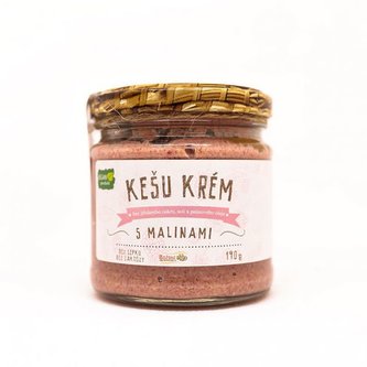 Božské oříšky -Kešu krém s malinami 190 g