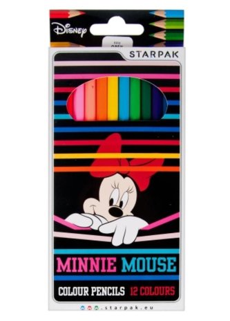Kredki ołówkowe 12 kolorów Minnie
