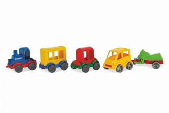 Play Tracks - vlak s kolejemi plast 4ks autíček,délka dráhy 6,4m s doplňky v krabici 80x53x14cm 12m+