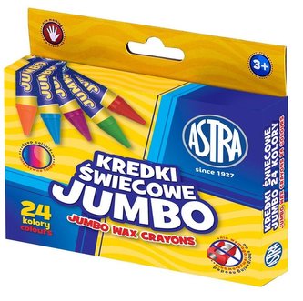 Kredki świecowe Jumbo 24 kolory ASTRA