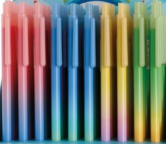 Długopis pstrykany Raibow 0,5mm niebieski 4szt mix