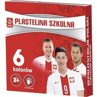 Plastelina szkolna 6 kolorów PZPN ASTRA