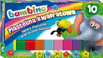 Plastelina kwadratowa 10 kolorów BAMBINO Plastelina kwadratowa 10 kolorów BAMBINO