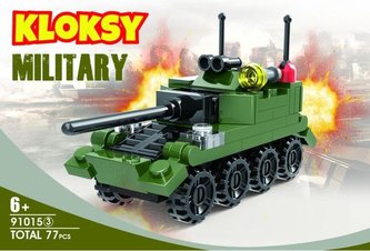 Klocki Kloksy Armia wóz pancerny 77 elementów