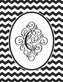 Monogram C 2018-2019 Coloring Academic Planner: Coloring Book Monthly Weekly Daily Black and White Chevron Student Calendar Plan