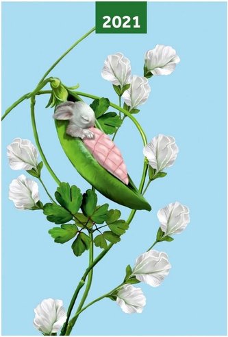 Kalendarz 2021 A6 tygodniowy Pea Pods NARCISSUS