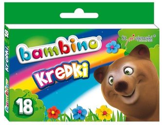 Kredki świecowe 18 kolorów BAMBINO